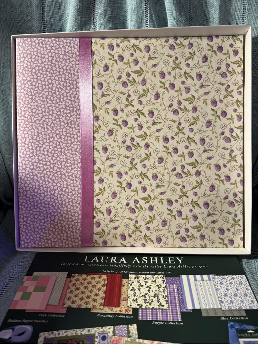 Laura Ashley Lavender and Cream Floral Scrapbook